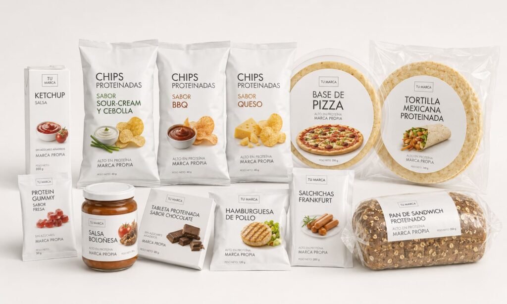 Alimentacion funcional y proteinada de marca propia y a terceros